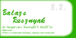 balazs rusznyak business card